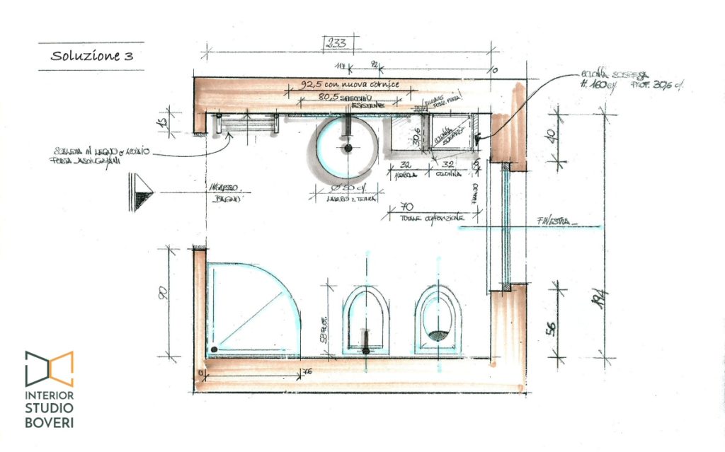 Preventivo bagno 05 pianta bagno - Interior studio Boveri