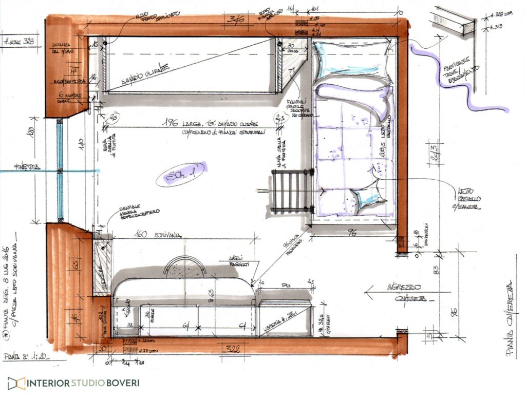 Relooking cameretta 04 pianta cameretta - Interior studio Boveri