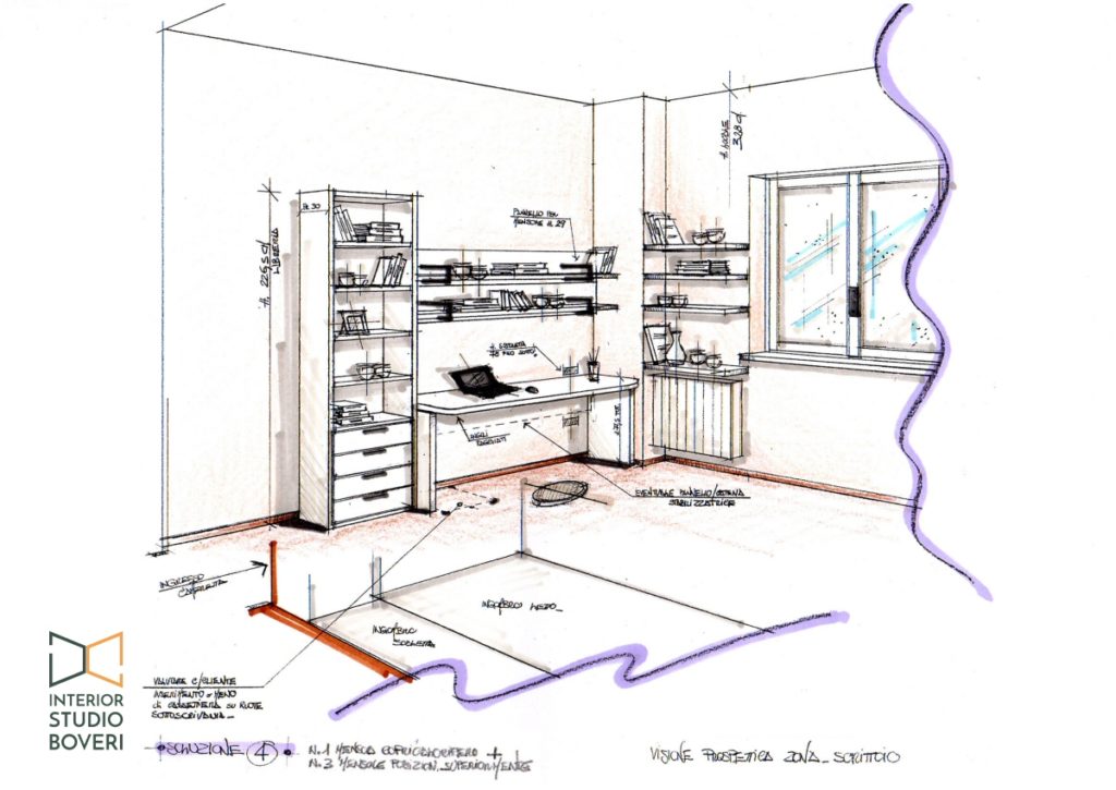 Relooking cameretta 05 prospettiva cameretta - Interior studio Boveri